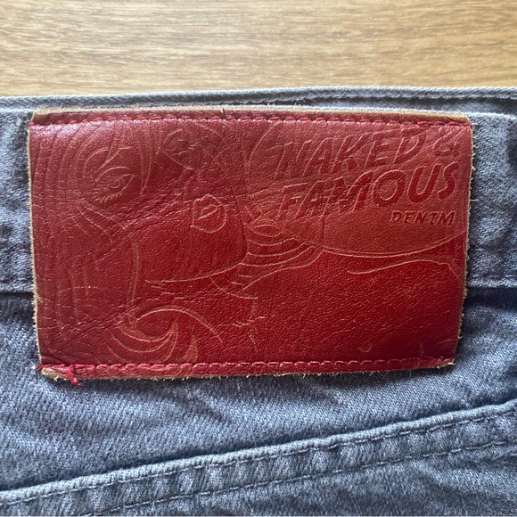 Naked & Famous Jeans Mens 32 x 29 Gray Selvedge Weird Guy Tapered - Picture 6 of 8